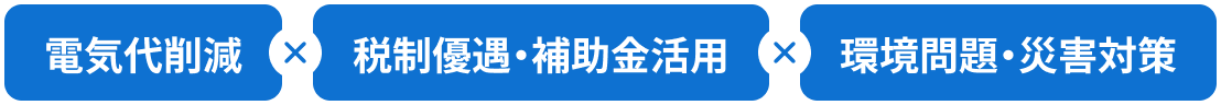 電気代削減 税制優遇・補助金活用・環境問題・災害対策